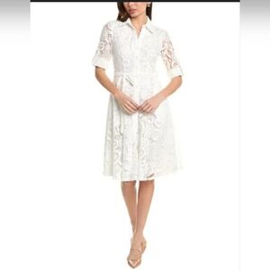 NANETTE LEPORE CANNOLI CREAM LACE MIDI DRESS SIZE 6 NWT